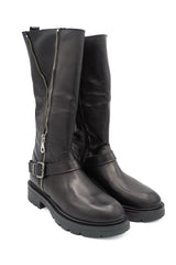 Gaia Shoes Praga 13 stivali alti biker con dettagli metallici