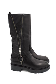 Gaia Shoes Praga 13 stivali alti biker con dettagli metallici