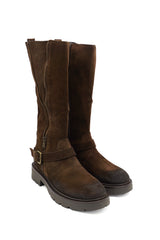Gaia Shoes Praga 13 in pelle scamosciata con fibbia alla caviglia