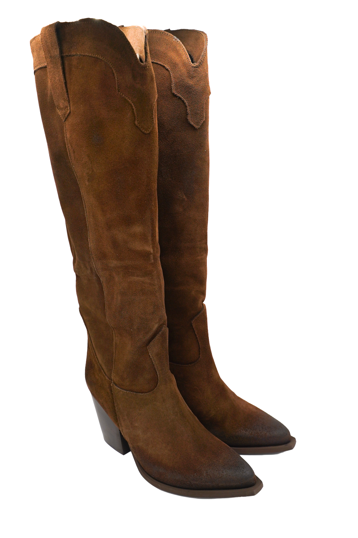 Gaia Shoes Charro 2 texani scamosciati alti al ginocchio