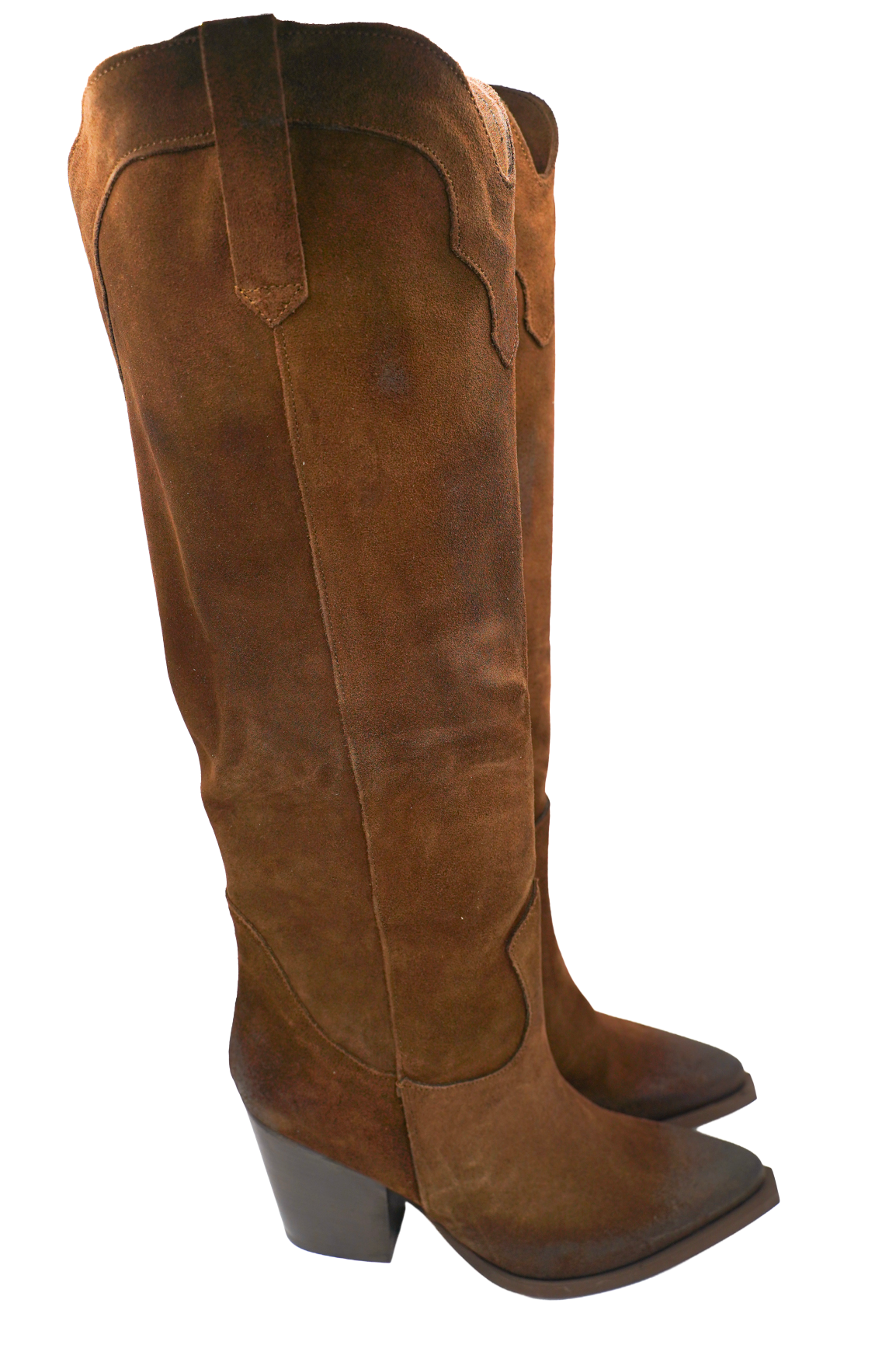 Gaia Shoes Charro 2 texani scamosciati alti al ginocchio