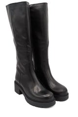 Gaia Shoes Vienna 8 stivali alti in pelle silhouette classica slanciata