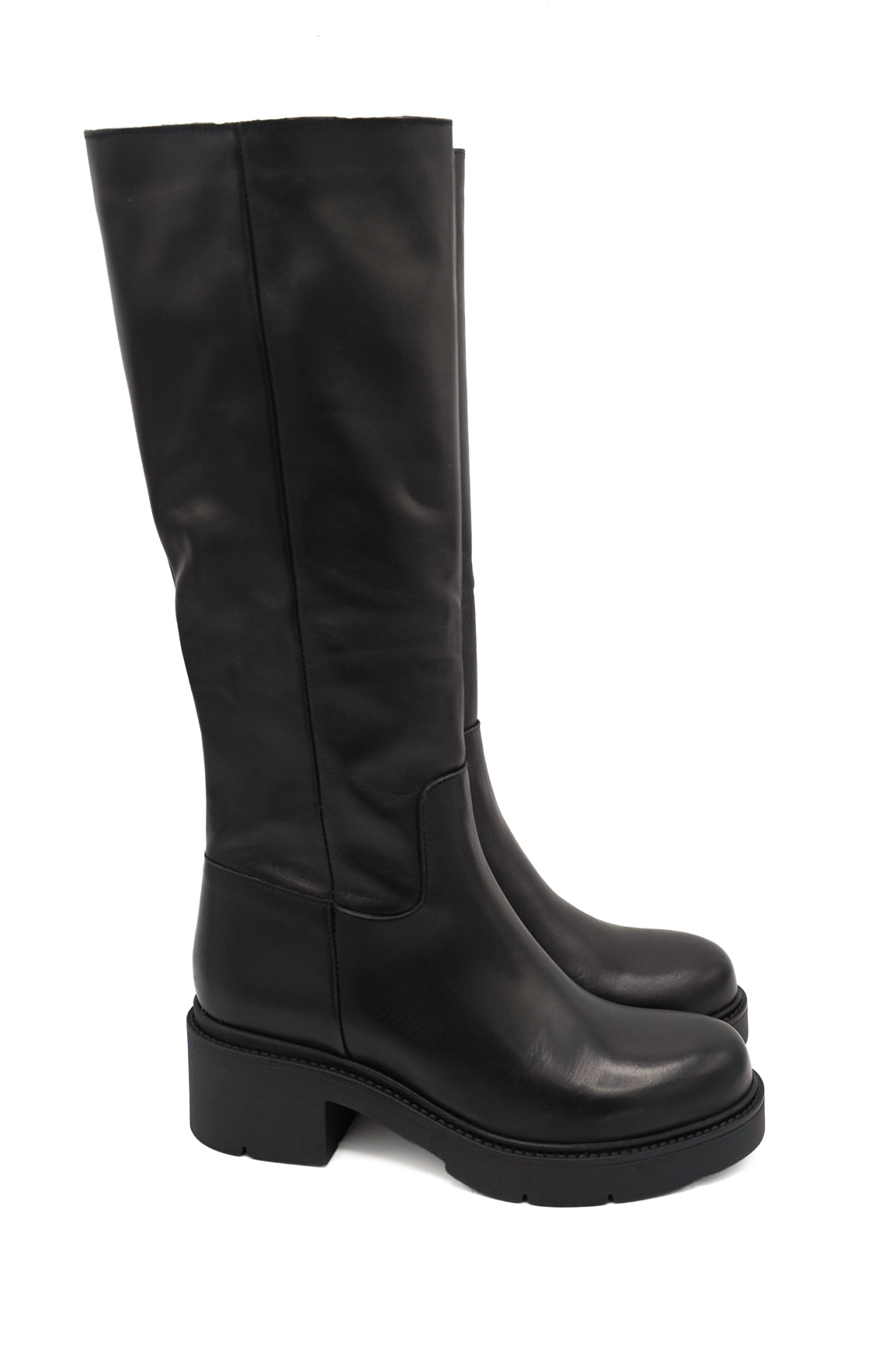 Gaia Shoes Vienna 8 stivali alti in pelle silhouette classica slanciata