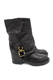 Gaia Shoes Praga 5 stivali biker con ghetta e fibbia