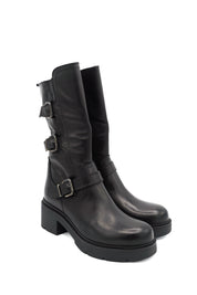 Gaia Shoes Vienna 12 stivali biker tre fibbie