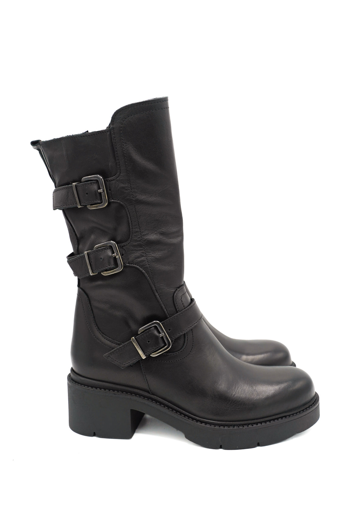 Gaia Shoes Vienna 12 stivali biker tre fibbie