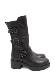 Gaia Shoes Vienna 12 stivali biker tre fibbie