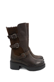 Gaia Shoes Vienna 12 stivali biker in pelle multifibbia