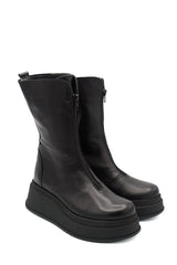 Gaia Shoes NG2 stivali in pelle con cerniera frontale