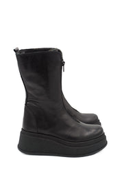 Gaia Shoes NG2 stivali in pelle con cerniera frontale