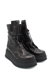 Gaia Shoes London 1 anfibi in pelle con suola platform