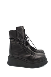 Gaia Shoes London 1 anfibi in pelle con suola platform