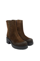 Gaia Shoes Vienna 11 tronchetti in pelle scamosciata con cerniera