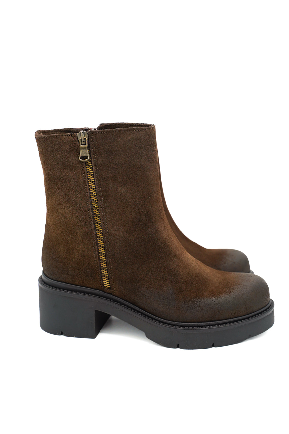 Gaia Shoes Vienna 11 tronchetti in pelle scamosciata con cerniera