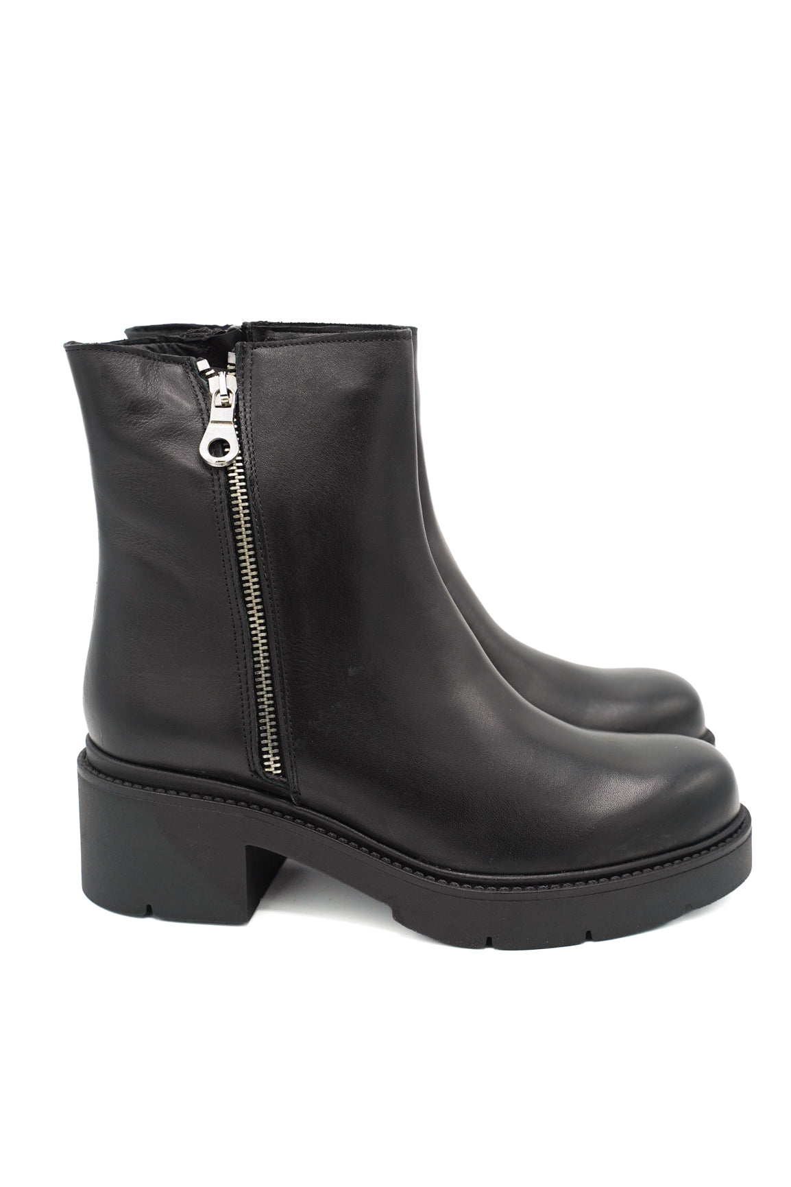 Gaia Shoes Vienna 11 tronchetti in pelle con cerniera