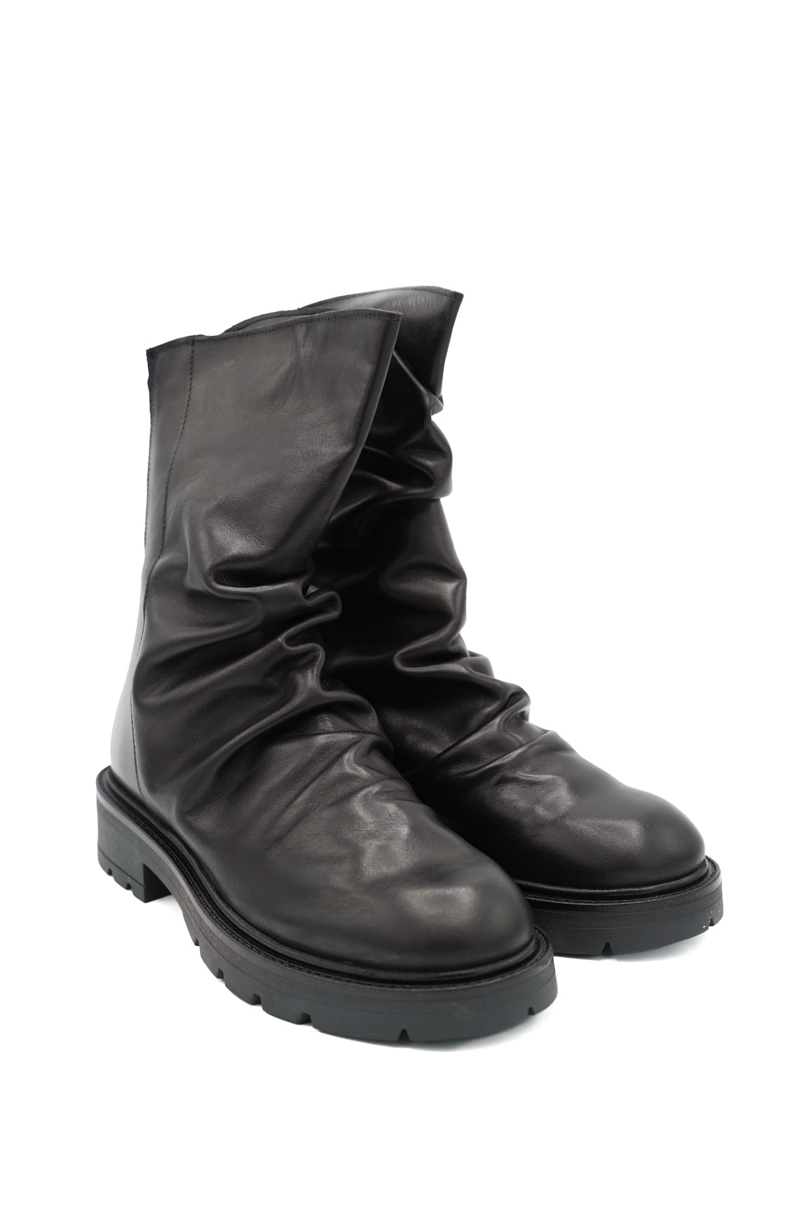 Gaia Shoes Parigi 3 stivali slouchy con suola chunky in pelle