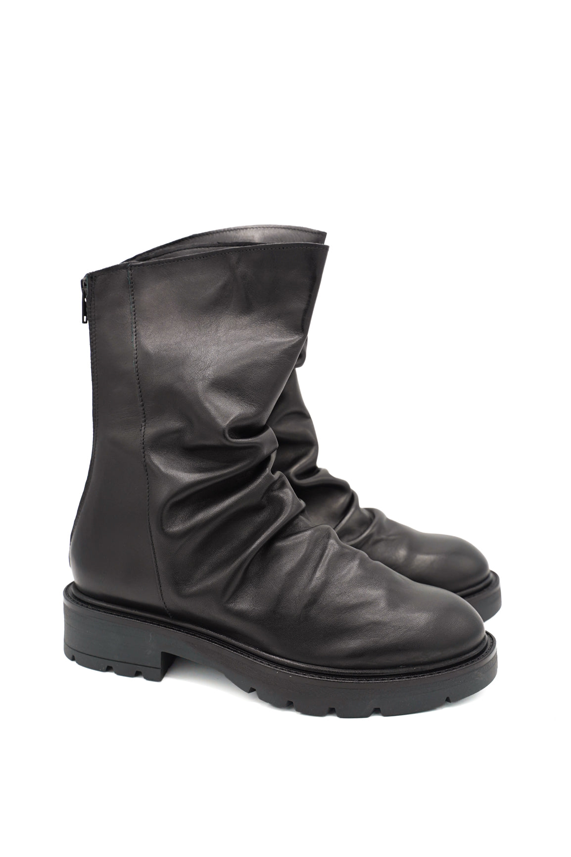 Gaia Shoes Parigi 3 stivali slouchy con suola chunky in pelle
