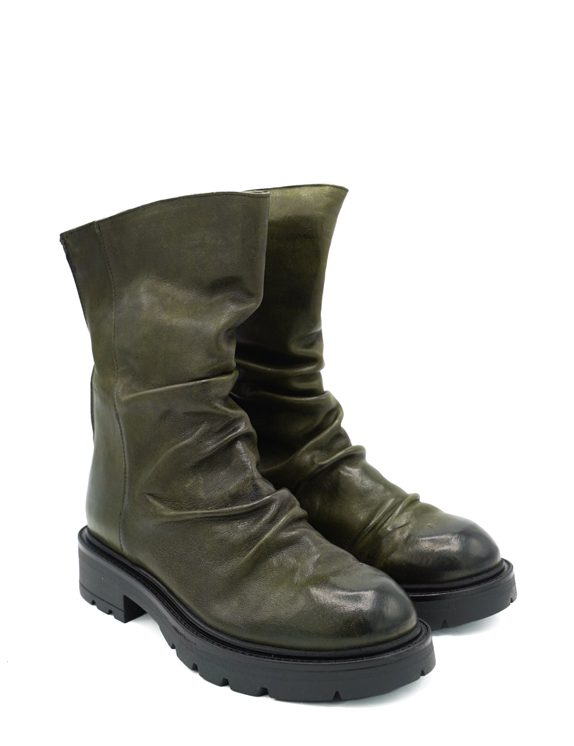 Gaia Shoes Parigi 3 stivali slouchy arricciato in pelle