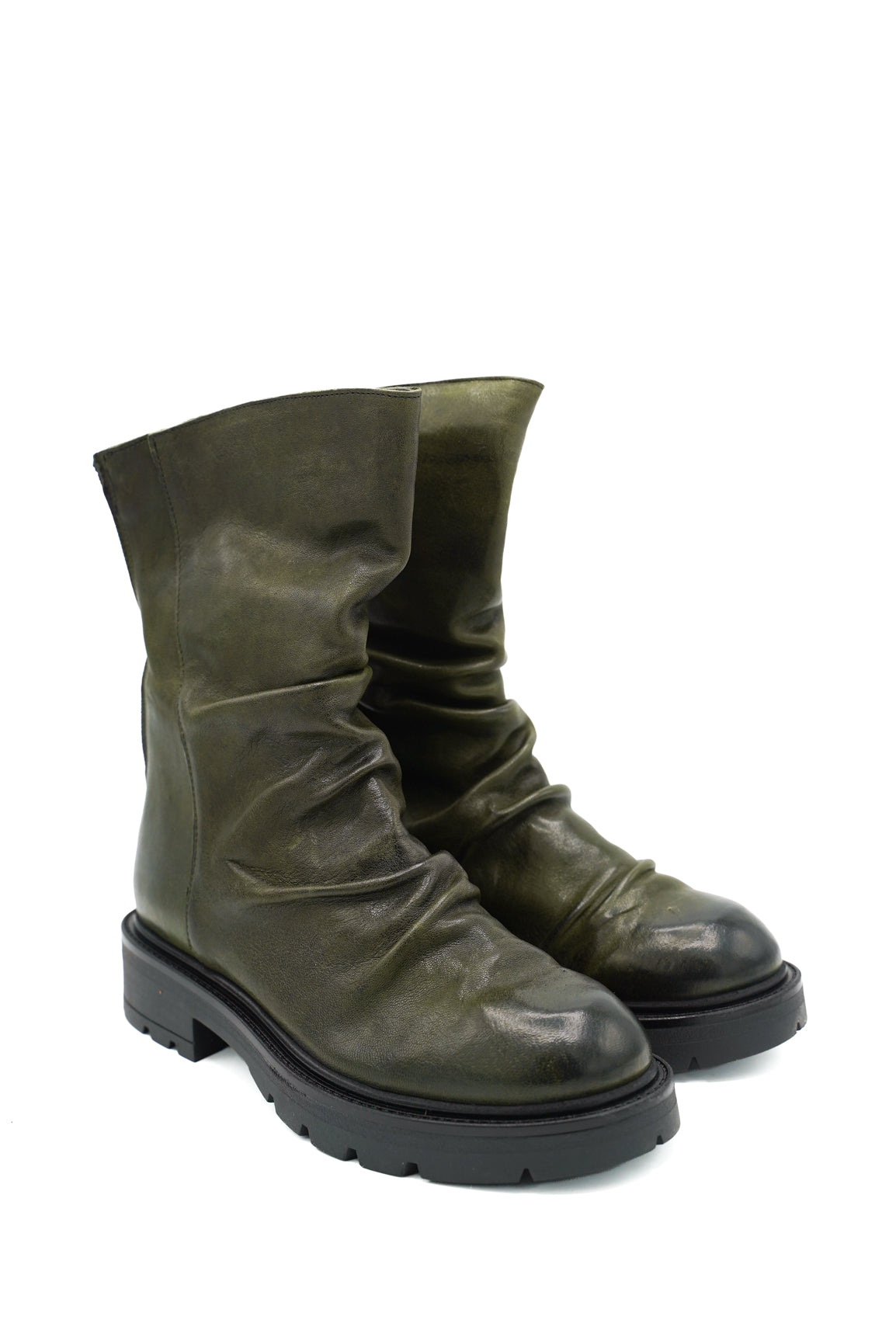 Gaia Shoes Parigi 3 stivali slouchy arricciato in pelle