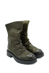 Gaia Shoes Parigi 3 stivali slouchy arricciato in pelle