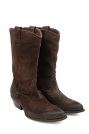 Gaia Shoes Mila 2 stivale texano in pelle scamosciata