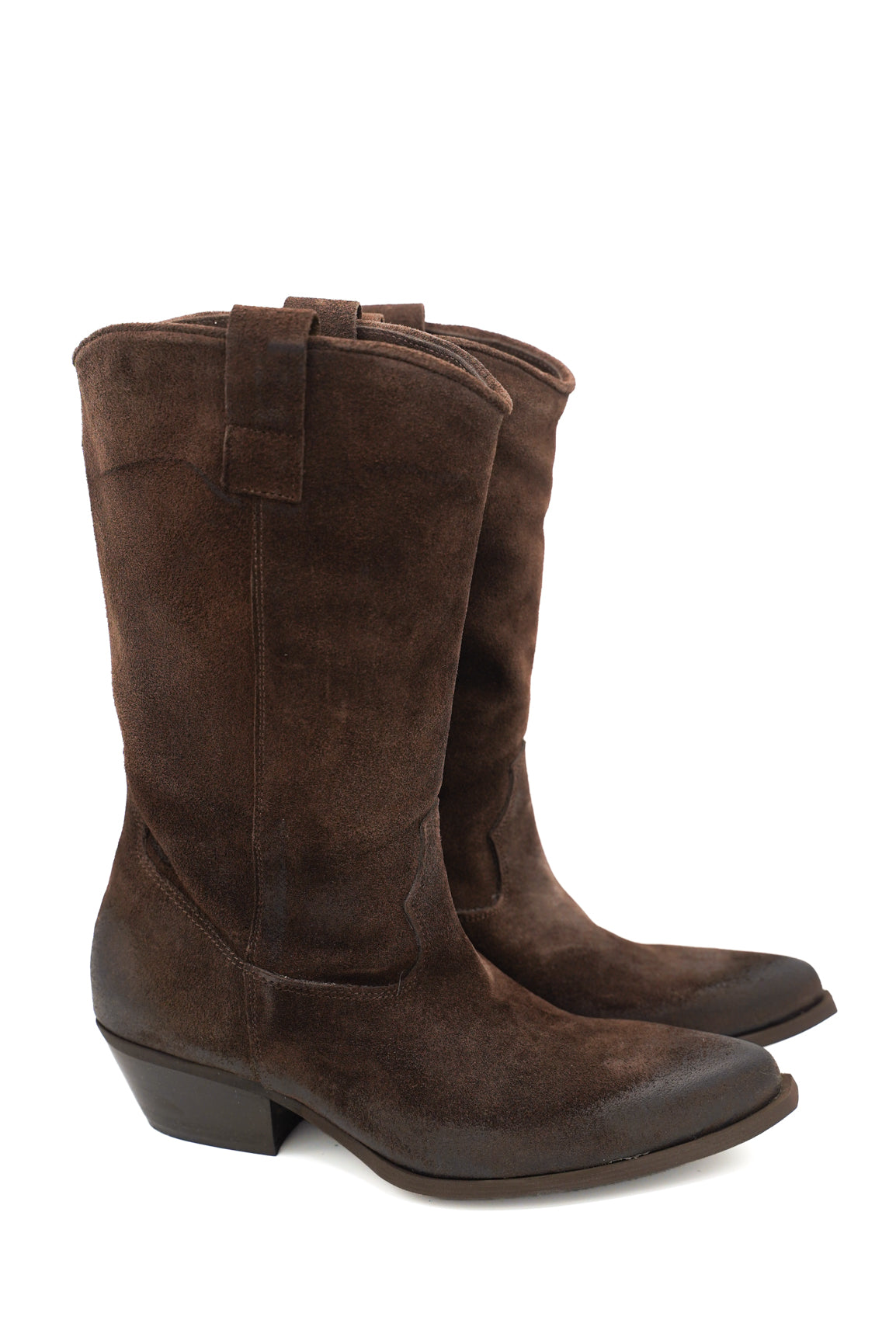 Gaia Shoes Mila 2 stivale texano in pelle scamosciata