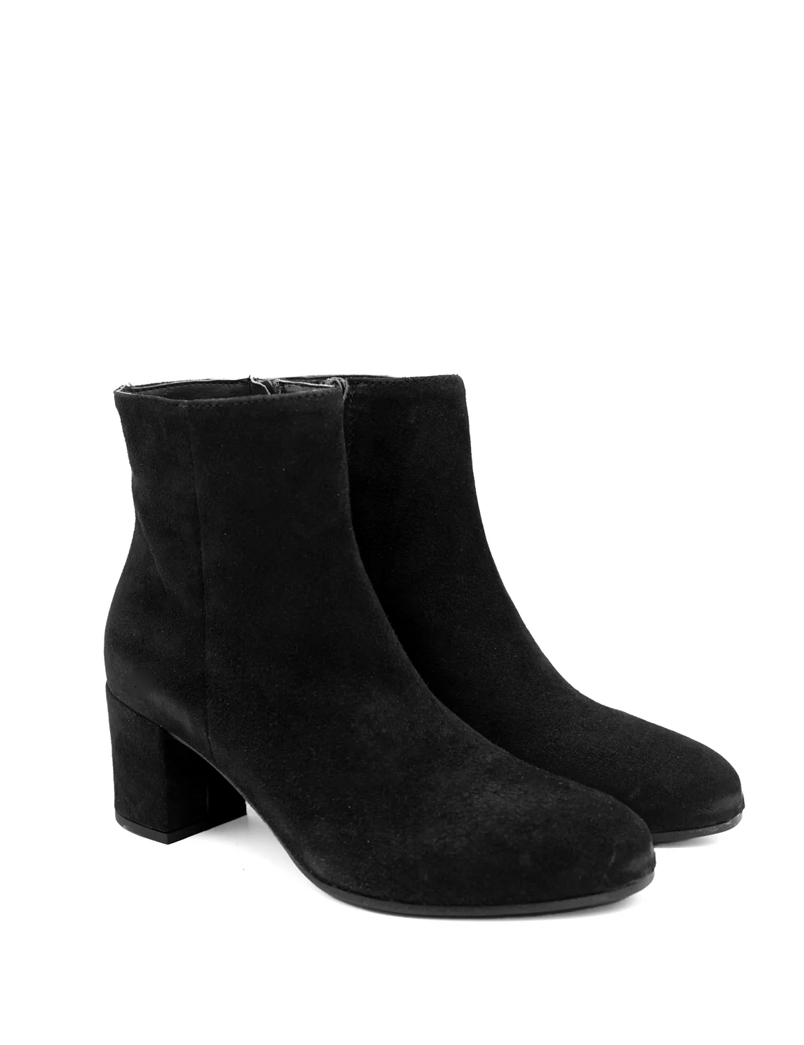 Gaia Shoes 289 stivaletti in pelle scamosciata e punta tonda