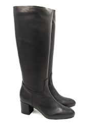 Gaia Shoes 3005 stivali classici in pelle con tacco 6 cm