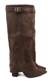 Gaia Shoes Gabriella stivali scamosciati con risvolto