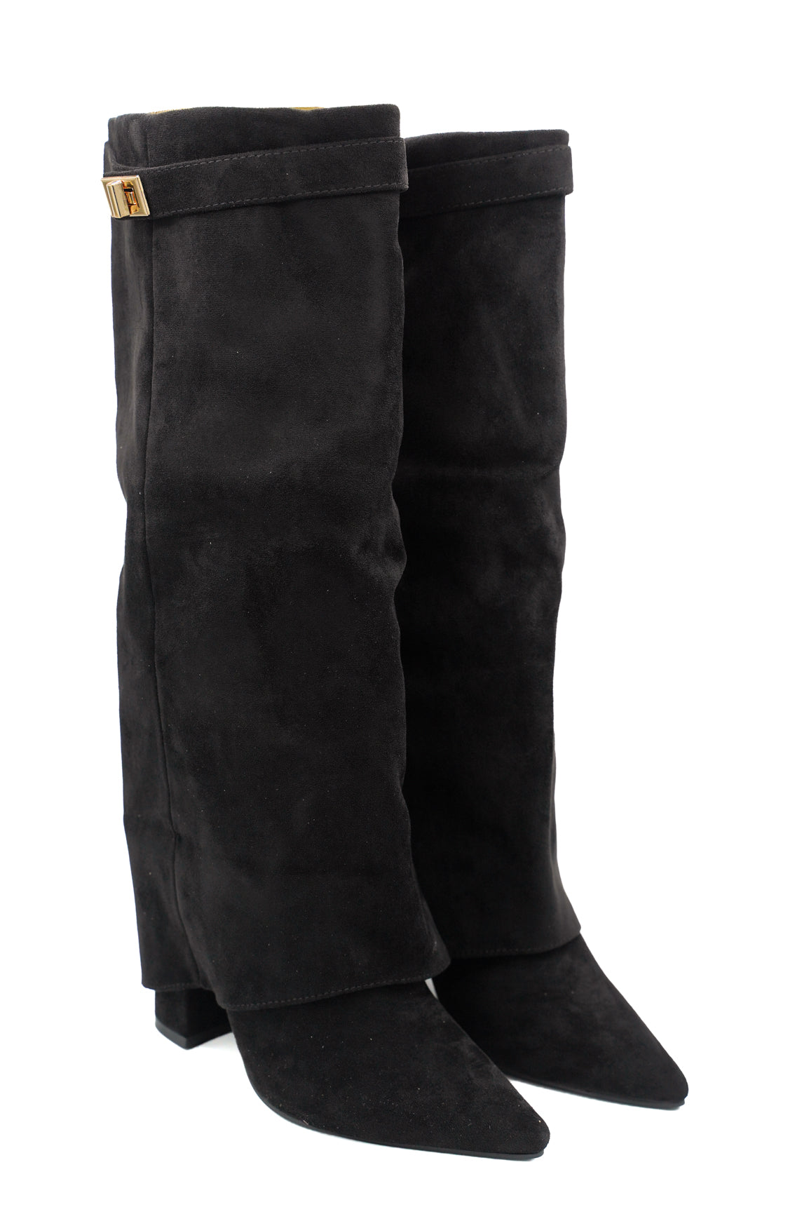 Gaia Shoes Gabriella stivali scamosciati con risvolto