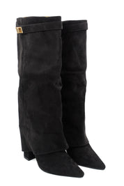 Gaia Shoes Gabriella stivali scamosciati con risvolto