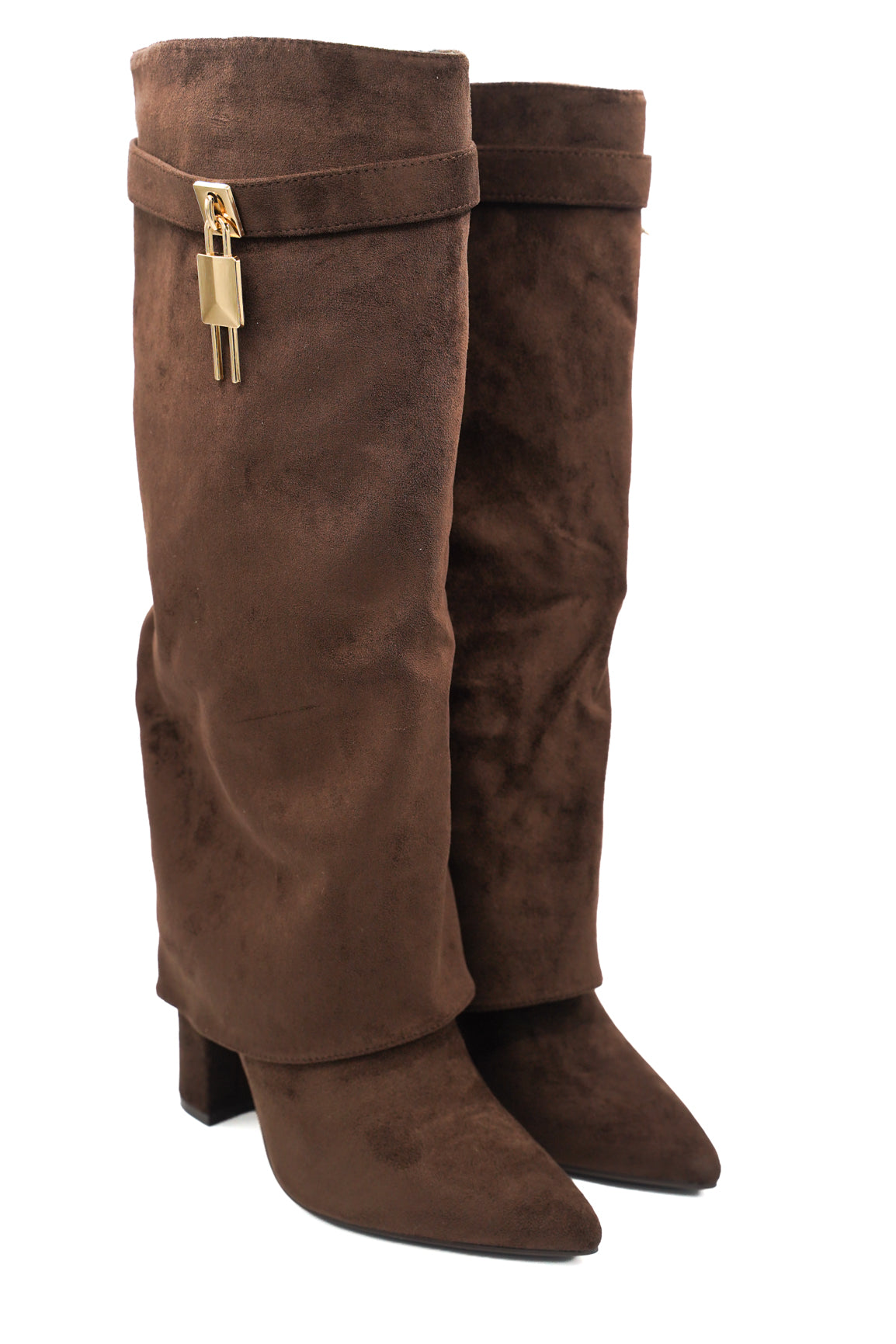 Gaia Shoes Fabiana stivale scamosciato con dettaglio metallico