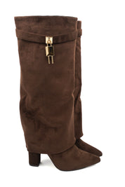 Gaia Shoes Fabiana stivale scamosciato con dettaglio metallico