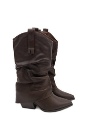 Gaia Shoes Elena stivali camperos con risvolto