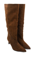 Gaia Shoes Floriana stivali alti al ginocchio scamosciati