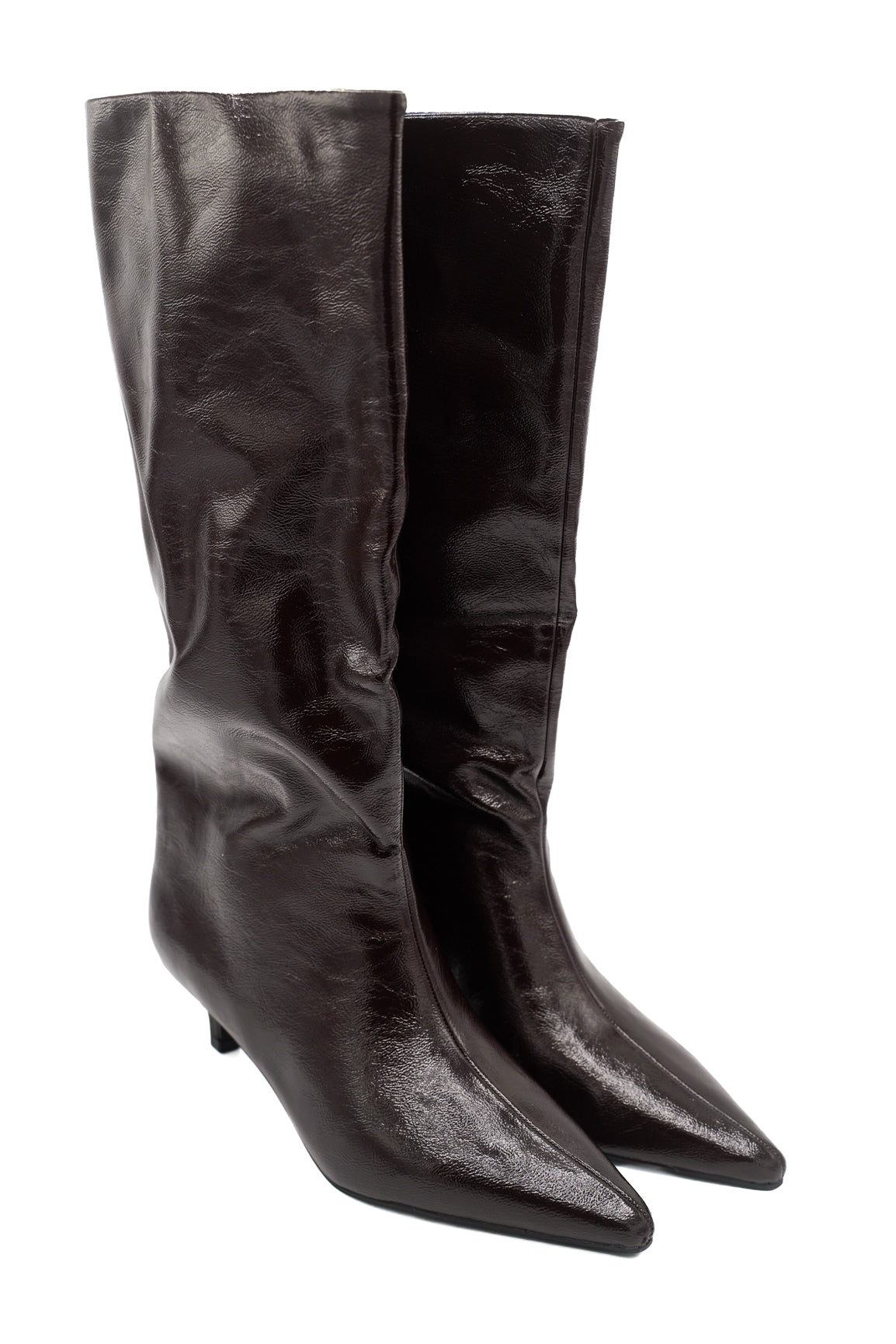 Gaia Shoes Frida stivali al ginocchio effetto semilucido