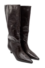 Gaia Shoes Frida stivali al ginocchio effetto semilucido