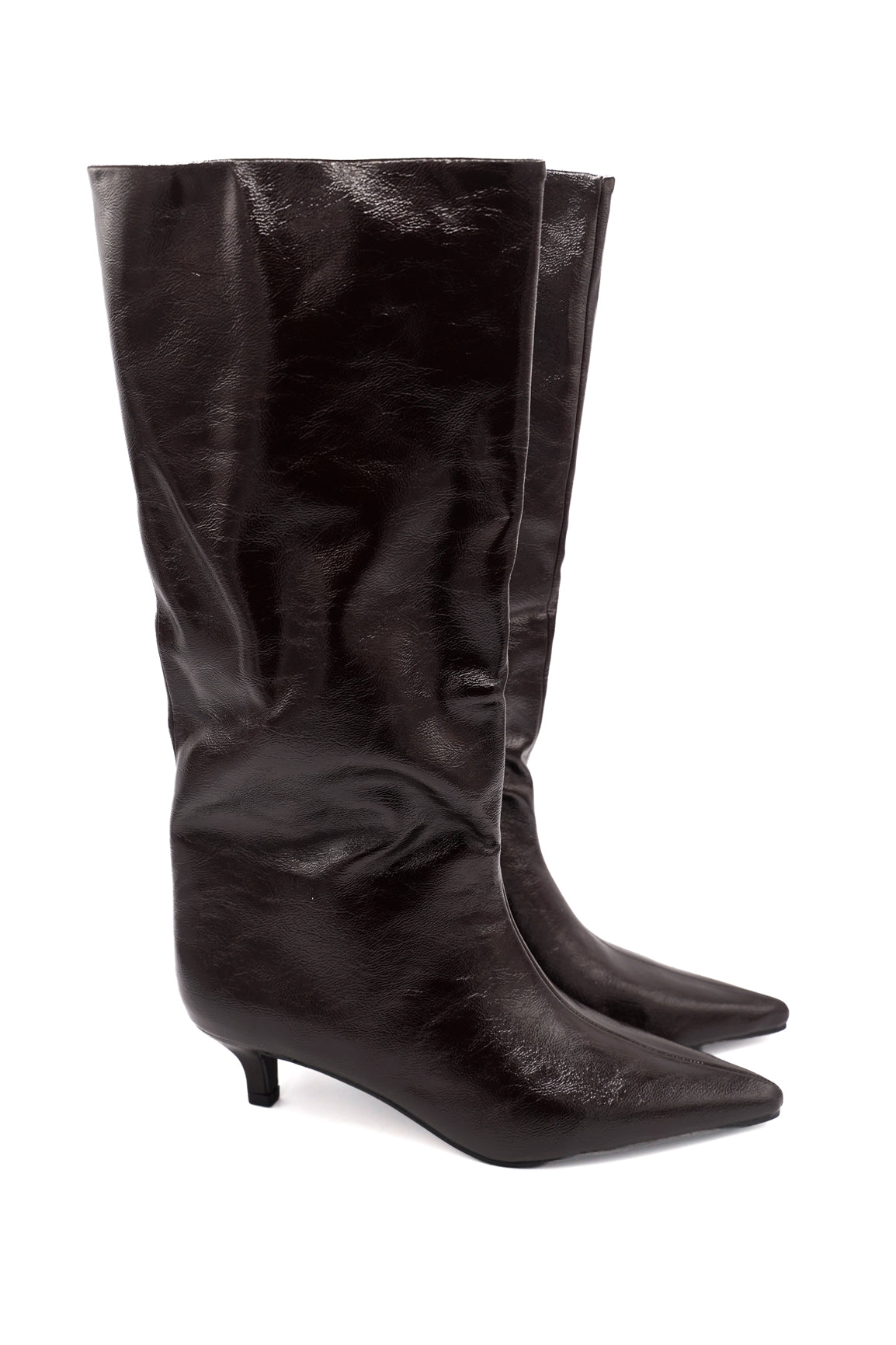 Gaia Shoes Frida stivali al ginocchio effetto semilucido