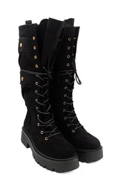 Gaia Shoes Giorgia anfibi alti scamosciati