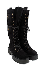 Gaia Shoes Giorgia anfibi alti scamosciati