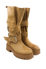 Gaia Shoes Giada stivali biker scamosciati