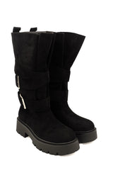 Gaia Shoes Giada stivali biker scamosciati