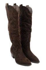 Gaia Shoes Gloria stivali texani alti scamosciati