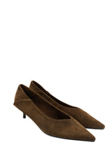 Gaia Shoes Giuliana decollete scamosciati con tacco kitten