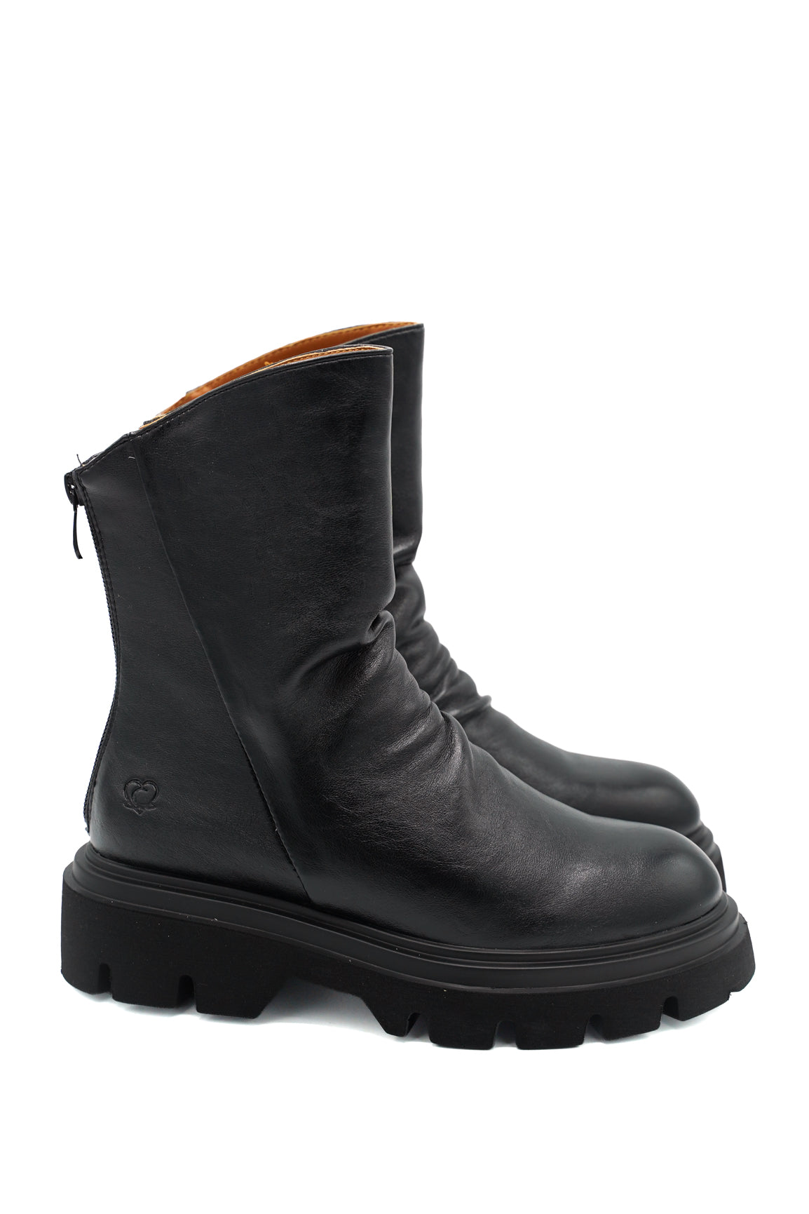 Gaia Shoes Sharon biker con zip posteriore