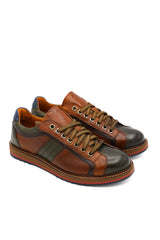 Exton 8840 sneakers in pelle spazzolata con design multicolore