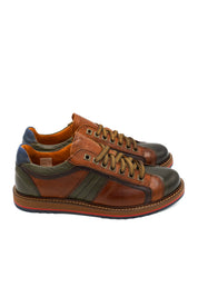 Exton 8840 sneakers in pelle spazzolata con design multicolore