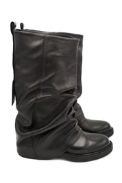 Metisse AK2167 stivali slouchy a struttura drappeggiata