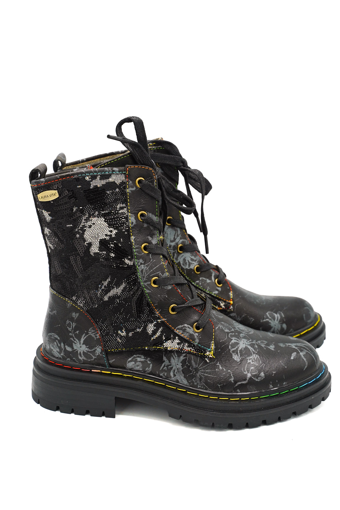 Laura Vita KANDYO 24 anfibi con stampe floreali multicolore