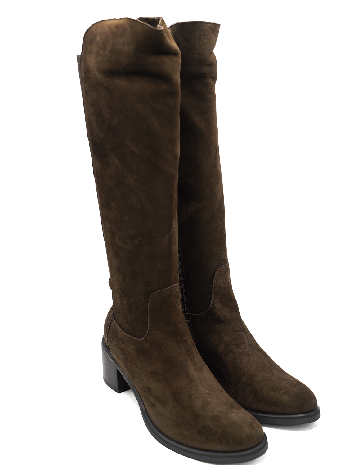 Gaia Shoes ST5035 stivali alti aderenti scamosciati
